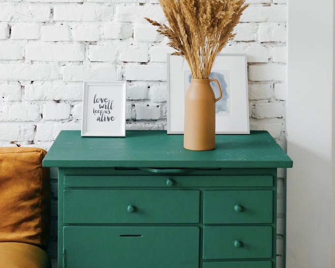 Wooden Green Drawer
